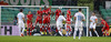 Armin Bacinovic of Slovenia shooting free kick during FIFA World cup 2014 qualification football match between Slovenia and Switzerland. Match between Slovenia and Switzerland was played in Stozice arena in Ljubljana, Slovenia, on Friday, 7th of September 2012.
