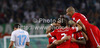 Players of Switzerland celebrate their goal during FIFA World cup 2014 qualification football match between Slovenia and Switzerland. Match between Slovenia and Switzerland was played in Stozice arena in Ljubljana, Slovenia, on Friday, 7th of September 2012.
