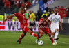 Eren Derdiyok of Switzerland (L), Steve von Bergen of Switzerland (M) and Miso Brecko of Slovenia (R) during FIFA World cup 2014 qualification football match between Slovenia and Switzerland. Match between Slovenia and Switzerland was played in Stozice arena in Ljubljana, Slovenia, on Friday, 7th of September 2012.
