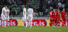 Players of Switzerland celebrate their victory after end of FIFA World cup 2014 qualification football match between Slovenia and Switzerland. Match between Slovenia and Switzerland was played in Stozice arena in Ljubljana, Slovenia, on Friday, 7th of September 2012.
