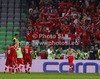 Players of Switzerland celebrate their victory after end of FIFA World cup 2014 qualification football match between Slovenia and Switzerland. Match between Slovenia and Switzerland was played in Stozice arena in Ljubljana, Slovenia, on Friday, 7th of September 2012.
