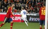 Teemu Pukki of Finland celebrates his goal during the FIFA World Cup Qualifier Match between Spain and Finland at the El Molinon Stadium, Gijon, Spain, on Friday, 22nd of March 2013.
