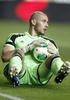 Finnish goalie Niki Maenpaa in action during the FIFA World Cup Qualifier Match between Spain and Finland at the El Molinon Stadium, Gijon, Spain, on Friday, 22nd of March 2013.
