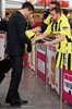 Robert Lewandowski of Borussia Dortmund arrives at the Stansted Airport before UEFA Champions League final match between FC Bayern Munich and Borussia Dortmund. Team of Borussia Dortmund arrived to Stansted Airport, London, Great Britain on Friday, 24th of May 2013.
