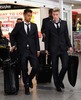 Moritz Leitner und Marco Reus of Borussia Dortmund arrives at the Stansted Airport before UEFA Champions League final match between FC Bayern Munich and Borussia Dortmund. Team of Borussia Dortmund arrived to Stansted Airport, London, Great Britain on Friday, 24th of May 2013.
