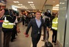 Xherdan Shaqiri of FC Bayern Munich arrives at the City Airport before UEFA Champions League final match between FC Bayern Munich and Borussia Dortmund. Team of FC Bayern Munich arrived to City Airport, London, Great Britain on Friday, 24th of May 2013.
