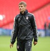 Thomas Muellerof FC Bayern Munich during training session on Wembley Stadium, London, Great Britain, prior to the UEFA Champions League final match between FC Bayern Munich and Borussia Dortmund. Training session was held on Wembley stadium in London, Great Britain on Friday, 24th of May 2013.
