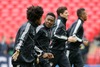Team of FC Bayern Munichof FC Bayern Munich during training session on Wembley Stadium, London, Great Britain, prior to the UEFA Champions League final match between FC Bayern Munich and Borussia Dortmund. Training session was held on Wembley stadium in London, Great Britain on Friday, 24th of May 2013.
