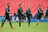 Team of FC Bayern Munichof FC Bayern Munich during training session on Wembley Stadium, London, Great Britain, prior to the UEFA Champions League final match between FC Bayern Munich and Borussia Dortmund. Training session was held on Wembley stadium in London, Great Britain on Friday, 24th of May 2013.
