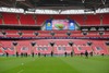 Team of FC Bayern Munichof FC Bayern Munich during training session on Wembley Stadium, London, Great Britain, prior to the UEFA Champions League final match between FC Bayern Munich and Borussia Dortmund. Training session was held on Wembley stadium in London, Great Britain on Friday, 24th of May 2013.
