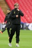24.05.2013, Wembley Stadion, London, ENG, UEFA Champions League, FC Bayern Muenchen vs Borussia Dortmund, Finale, Training, im Bild, Juergen KLOPP (Trainer Borussia Dortmund - BVB) zieht die Jacke zu bei eisiger KÃ¤lte in London // during a training session prior to the UEFA Champions League final match between FC Bayern Munich and Borussia Dortmund at the Wembley Stadion, London, United Kingdom on 2013/05/24. EXPA Pictures © 2013, PhotoCredit: EXPA/ Eibner/ Gerry Schmit <br>  <br> ***** ATTENTION - OUT OF GER ***** during training session on Wembley Stadium, London, Great Britain, prior to the UEFA Champions League final match between FC Bayern Munich and Borussia Dortmund. Training session was held on Wembley stadium in London, Great Britain on Friday, 24th of May 2013.
