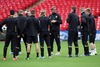 Head coach of Borussia Dortmund Juergen Klopp is in good mood during training session on Wembley Stadium, London, Great Britain, prior to the UEFA Champions League final match between FC Bayern Munich and Borussia Dortmund. Training session was held on Wembley stadium in London, Great Britain on Friday, 24th of May 2013.
