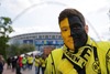 Fans outside of Wembley stadium prior to the UEFA Champions League final match between FC Bayern Munich and Borussia Dortmund. Final match of UEFA Champions League between FC Bayern and Borussia Dortmunad was played on Wembley stadium in London, Great Britain on Saturday, 25th of May 2013.
