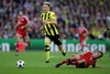 Marco Reus of Borussia Dortmund and Philipp Lahm of FC Bayern Muenchen during UEFA Champions League final match between FC Bayern Munich and Borussia Dortmund. Final match of UEFA Champions League between FC Bayern and Borussia Dortmunad was played on Wembley stadium in London, Great Britain on Saturday, 25th of May 2013.
