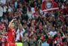 Mario Mandzukic of FC Bayern Muenchen celebrates goal for 1-0 during UEFA Champions League final match between FC Bayern Munich and Borussia Dortmund. Final match of UEFA Champions League between FC Bayern and Borussia Dortmunad was played on Wembley stadium in London, Great Britain on Saturday, 25th of May 2013.
