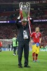 Head coach of FC Bayern Muenchen Jupp Heynckes celebrate FC Bayern Muenchen victory with 2-1 over Borussia Dortmund after UEFA Champions League final match between FC Bayern Munich and Borussia Dortmund. Final match of UEFA Champions League between FC Bayern and Borussia Dortmunad was played on Wembley stadium in London, Great Britain on Saturday, 25th of May 2013.
