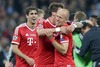 Arjen Robben of FC Bayern Muenchen celebrates FC Bayern Muenchen victory with 2-1 over Borussia Dortmund after UEFA Champions League final match between FC Bayern Munich and Borussia Dortmund. Final match of UEFA Champions League between FC Bayern and Borussia Dortmunad was played on Wembley stadium in London, Great Britain on Saturday, 25th of May 2013.
