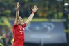 Arjen Robben of FC Bayern Muenchen celebrates FC Bayern Muenchen victory with 2-1 over Borussia Dortmund after UEFA Champions League final match between FC Bayern Munich and Borussia Dortmund. Final match of UEFA Champions League between FC Bayern and Borussia Dortmunad was played on Wembley stadium in London, Great Britain on Saturday, 25th of May 2013.
