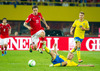 Martin Harnik of Austria and Sebastian Larsson of Sweden during FIFA World Cup Qualifier Match between Austria and Sweden. FIFA World Cup Qualifier Match between Austria and Sweden was played on Ernst Happel Stadium in Vienna, Austria, on Friday, 7th of June 2013.
