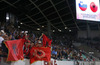 Albanian fans during FIFA World cup 2014 qualification football match between Slovenia and Albania. Match between Slovenia and Albania was played in Stozice arena in Ljubljana, Slovenia, on Friday, 6th of September 2013.
