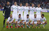 Slovenian team posing for photographers before FIFA World cup 2014 qualification football match between Slovenia and Albania. Match between Slovenia and Albania was played in Stozice arena in Ljubljana, Slovenia, on Friday, 6th of September 2013.
