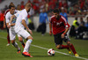 Valdet Rama of Albania (R) and Miso Brecko of Slovenia (L) during FIFA World cup 2014 qualification football match between Slovenia and Albania. Match between Slovenia and Albania was played in Stozice arena in Ljubljana, Slovenia, on Friday, 6th of September 2013.
