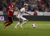 Kevin Kampl of Slovenia (R) and Valdet Rama of Albania (L) during FIFA World cup 2014 qualification football match between Slovenia and Albania. Match between Slovenia and Albania was played in Stozice arena in Ljubljana, Slovenia, on Friday, 6th of September 2013.
