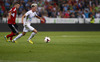 Kevin Kampl of Slovenia (R) and Valdet Rama of Albania (L) during FIFA World cup 2014 qualification football match between Slovenia and Albania. Match between Slovenia and Albania was played in Stozice arena in Ljubljana, Slovenia, on Friday, 6th of September 2013.
