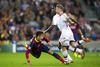 FC Barcelonas Neymar Santos Jr (left) and AC Milans Cristian Zapata (center) and Ignazio Abate (right) during UEFA Champions League group H match between FC Barcelona and AC Milan at the Camp Nou in Barcelona, Spain on 2013/11/06.
