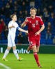 Wales Andy King celebrates scoring the first goal against Finland during the International Friendly match against at the Cardiff City Stadium, Great Britain on 2013/11/16.
