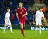 Wales Andy King celebrates scoring the first goal against Finland during the International Friendly match against at the Cardiff City Stadium, Great Britain on 2013/11/16.
