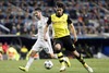 Real Madrid Isco and Borussia Dortmund Mats Hummels during the UEFA Champions League Round of 8, 1nd Leg match between Real Madrid and Borussia Dortmund at the Estadio Santiago Bernabeu in Madrid, Spain on 2014/04/03.
