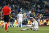 Real Madrid Cristiano Ronaldo during the UEFA Champions League Round of 8, 1nd Leg match between Real Madrid and Borussia Dortmund at the Estadio Santiago Bernabeu in Madrid, Spain on 2014/04/03.
