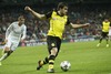 Real Madrid Morata (L) and Borussia Dortmund Papastathopoulos during the UEFA Champions League Round of 8, 1nd Leg match between Real Madrid and Borussia Dortmund at the Estadio Santiago Bernabeu in Madrid, Spain on 2014/04/03.
