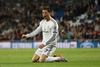 Cristiano Ronaldo (Real Madrid CF #7) during the UEFA Champions League Round of 8, 1nd Leg match between Real Madrid and Borussia Dortmund at the Estadio Santiago Bernabeu in Madrid, Spain on 2014/04/03.
