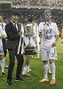 Real Madrid Cristiano Ronaldo (l) and Pepe celebrate the victory during the Final Match of the Spanish Kings Cup, Copa del Rey, between Real Madrid and Fc Barcelona at the Mestalla Stadion in Valencia, Spain on 2014/04/16.
