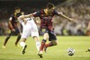 Real Madrid Isco and F.C. Barcelona Leo Messi (R) during the Final Match of the Spanish Kings Cup, Copa del Rey, between Real Madrid and Fc Barcelona at the Mestalla Stadion in Valencia, Spain on 2014/04/16.
