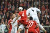 Sergios Ramos (Real Madrid) scoring for Real Madrid during the UEFA Champions League Round of 4, 2nd Leg Match between FC Bayern Munich vs Real Madrid at the Allianz Arena in Muenchen, Germany on 2014/04/29.
