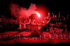 Atletico de Madrid supporters during the UEFA Champions League Final Match between Real Madrid and Atletico Madrid at the Estadio da Luz in Lissabon, Portugal on 2014/05/24.
