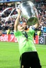 Real Madrid Iker Casillas celebrates the victory during the UEFA Champions League Final Match between Real Madrid and Atletico Madrid at the Estadio da Luz in Lissabon, Portugal on 2014/05/24.
