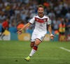 Mario Goetze (GER) celebrates his goal during Final match between Germany and Argentina of the FIFA Worldcup Brazil 2014 at the Maracana in Rio de Janeiro, Brazil on 2014/07/13.
