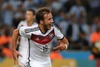 Mario Goetze (GER) celebrates his goal during Final match between Germany and Argentina of the FIFA Worldcup Brazil 2014 at the Maracana in Rio de Janeiro, Brazil on 2014/07/13.
