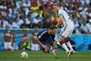 LUCAS BIGLIA (ARG) and Andre Schuerrle (GER) during Final match between Germany and Argentina of the FIFA Worldcup Brazil 2014 at the Maracana in Rio de Janeiro, Brazil on 2014/07/13. 
