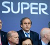 UEFA president Michel Platini during the UEFA Supercup Match between Real Madrid and FC Sevilla at the Millenium Stadium in Cardiff, Cardiff on 2014/08/12.
