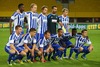 Team of HJK Helsinki before start of a UEFA Europa League match between SK Rapid Vienna and HJK Helsinki at the Ernst Happel Stadion, Wien, Austria on 2014/08/28.
