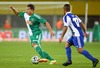 Stefan Schwab (SK Rapid Wien) and Nikolai Alho, (HJK Helsinki) during a UEFA Europa League between SK Rapid Vienna and HJK Helsinki at the Ernst Happel Stadion, Wien, Austria on 2014/08/28.
