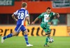 Rasmus Schueller, (HJK Helsinki) and Steffen Hofmann, (SK Rapid Wien) during a UEFA Europa League between SK Rapid Vienna and HJK Helsinki at the Ernst Happel Stadion, Wien, Austria on 2014/08/28.
