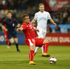 Xherdan Shaqiri of Switzerland during UEFA European qualifiers football match between Slovenia and Switzerland. Match between Slovenia and Switzerland was played in arena Ljudski vrt in Maribor, Slovenia, on Thursday, 9th of October 2014.
