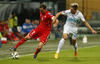 Stephan Lichtsteiner of Switzerland (L) and Kevin Kampl of Slovenia (R) during UEFA European qualifiers football match between Slovenia and Switzerland. Match between Slovenia and Switzerland was played in arena Ljudski vrt in Maribor, Slovenia, on Thursday, 9th of October 2014.
