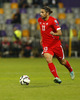 Ricardo Rodriguez of Switzerland during UEFA European qualifiers football match between Slovenia and Switzerland. Match between Slovenia and Switzerland was played in arena Ljudski vrt in Maribor, Slovenia, on Thursday, 9th of October 2014.
